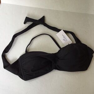 Coll ours  lack Bandeau Bikini Top